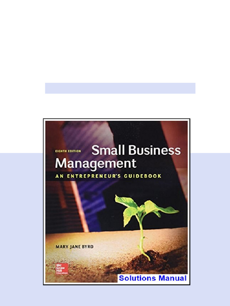 Small Business Management An Entrepreneurs Guidebook 8th Edition Byrd ...