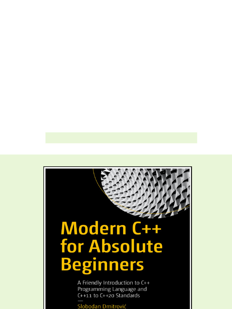 (Ebook) Modern C++ for Absolute Beginners: A Friendly Introduction to ...