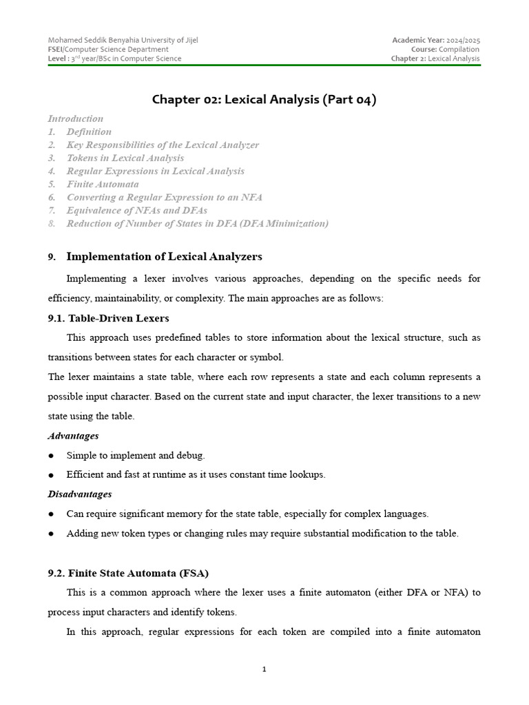 Lexical Analysis in Compiler Design | PDF | Regular Expression ...