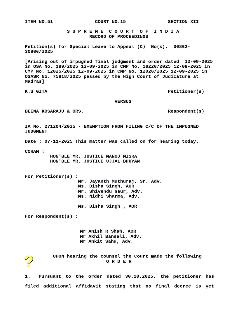 SLP Order Dated 07112025 | PDF