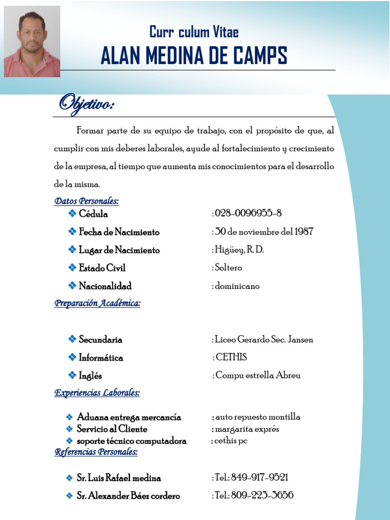 Currículum Vitae de Alan Medina | PDF