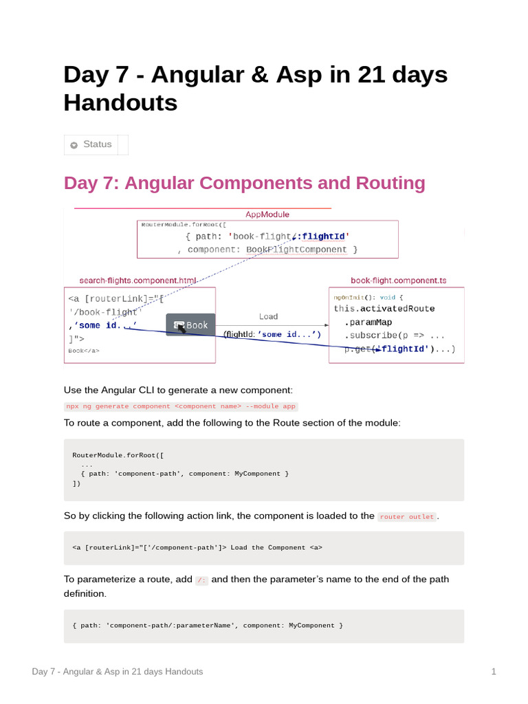 47 Day 7 Angular ASP in 21 Days Handouts (1) | PDF