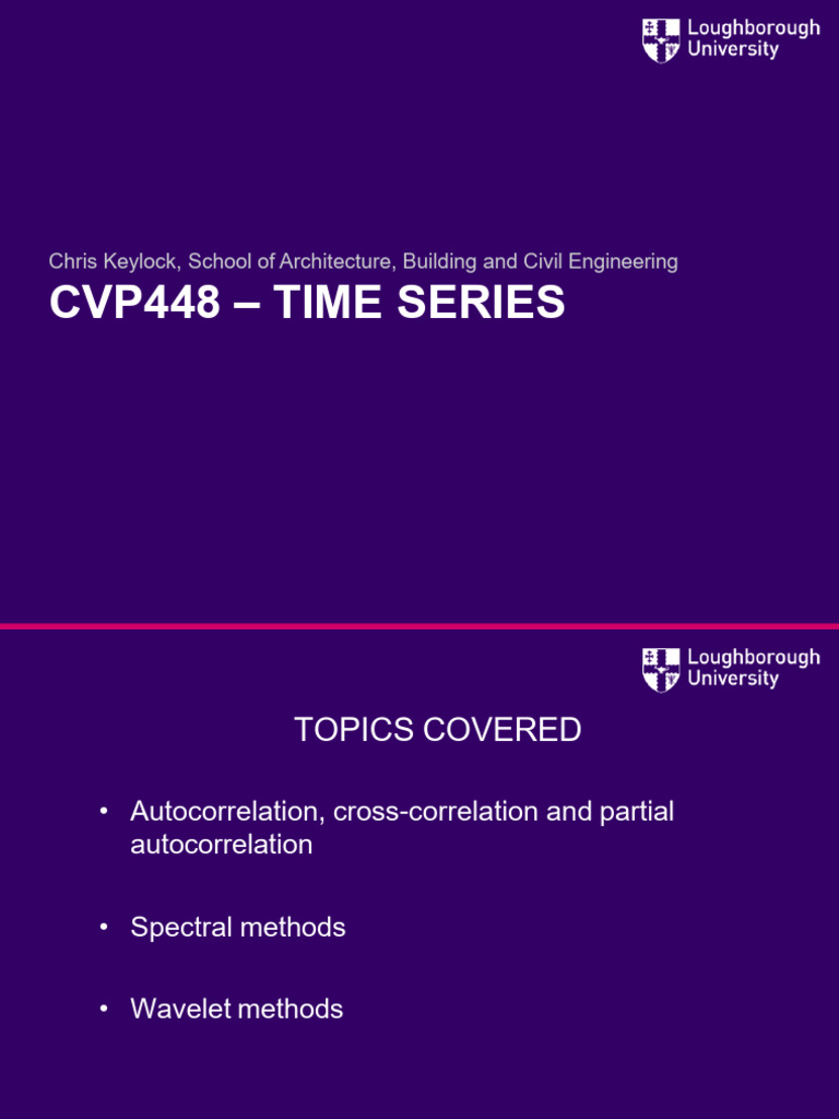 Time Series Analysis Techniques | PDF | Fourier Series | Spectral Density
