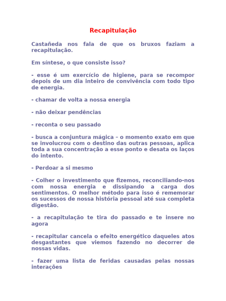 Recapitulação | PDF
