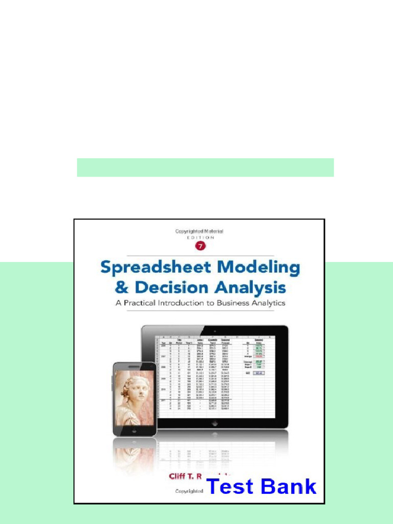 Spreadsheet Modeling and Decision Analysis A Practical Introduction to ...