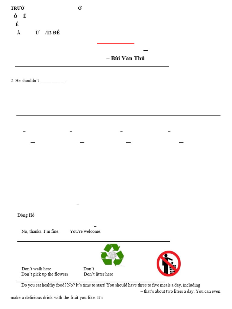 English 7 Final Test Review Guide | PDF | Teaspoon