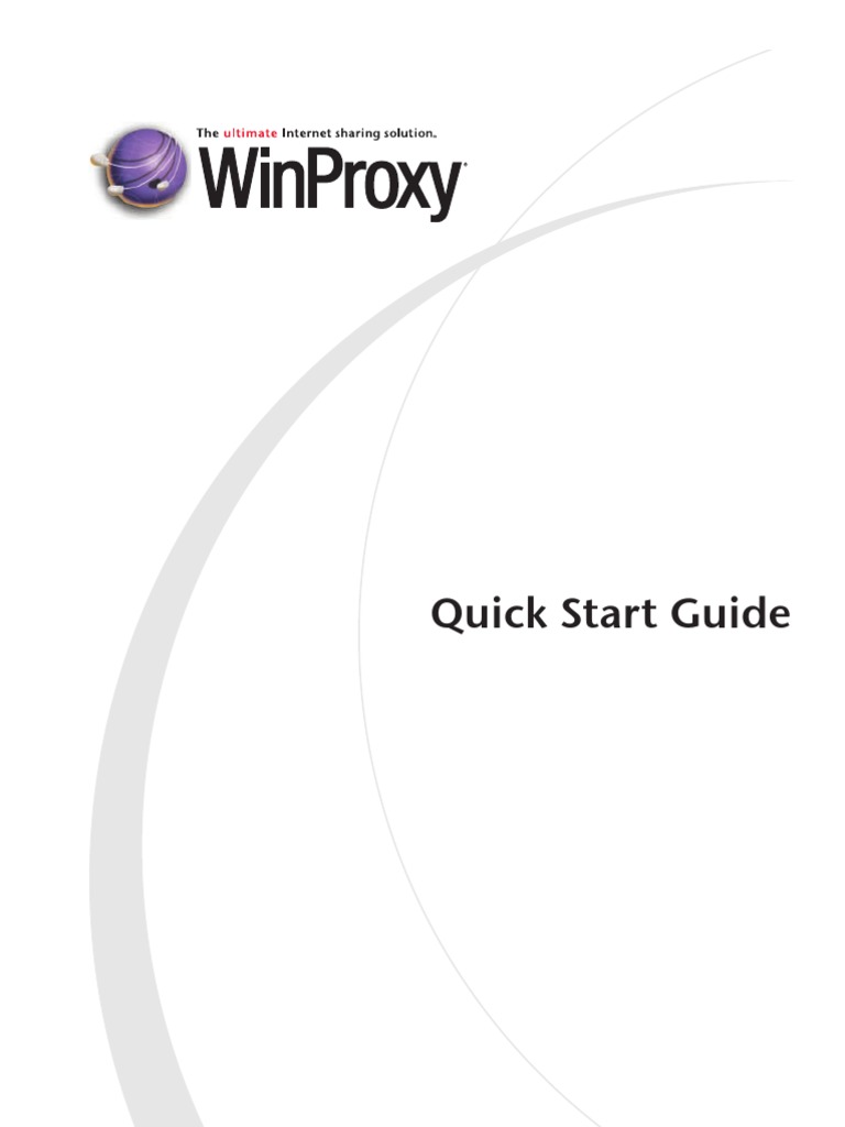 WinProxy Quick Start Guide | PDF | Games & Activities | Computers