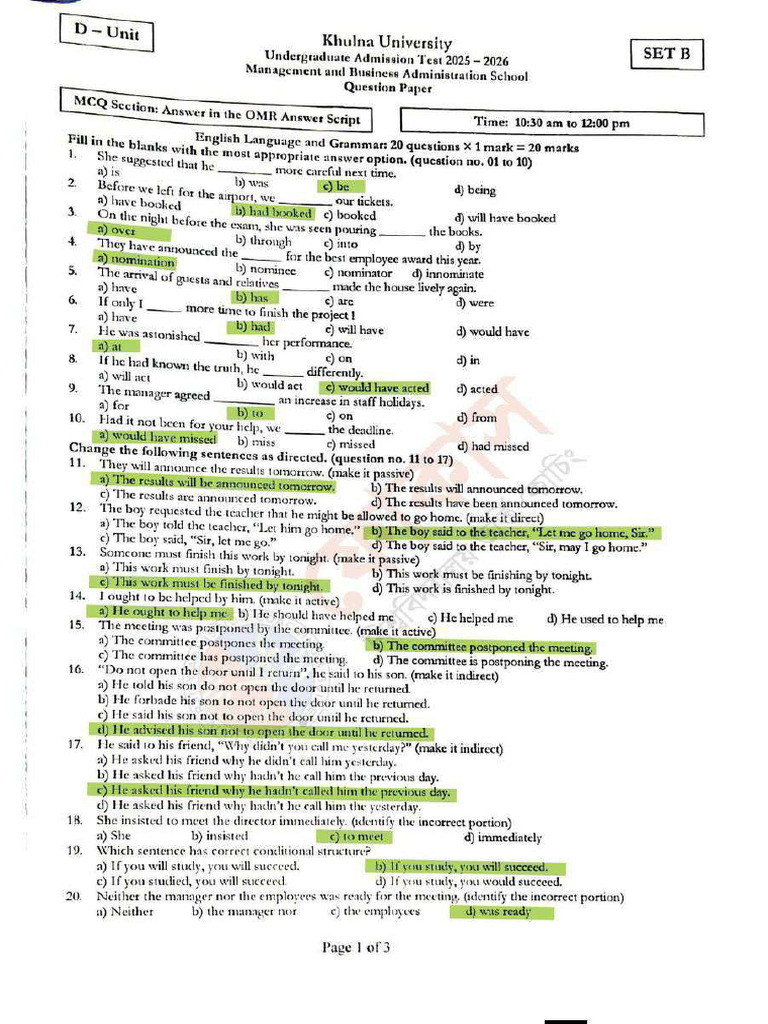 KU 'D' Unit Question Solve 2025-26 | PDF