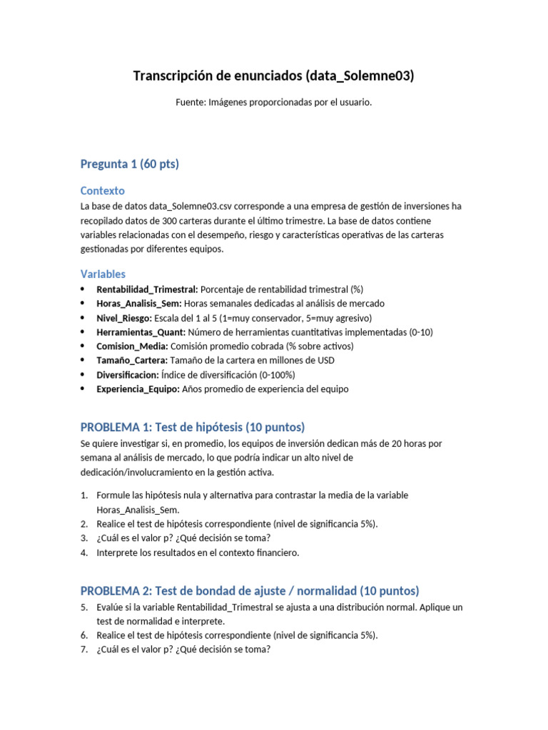 Análisis de Rentabilidad y Riesgo en Inversiones | PDF | Regresión ...