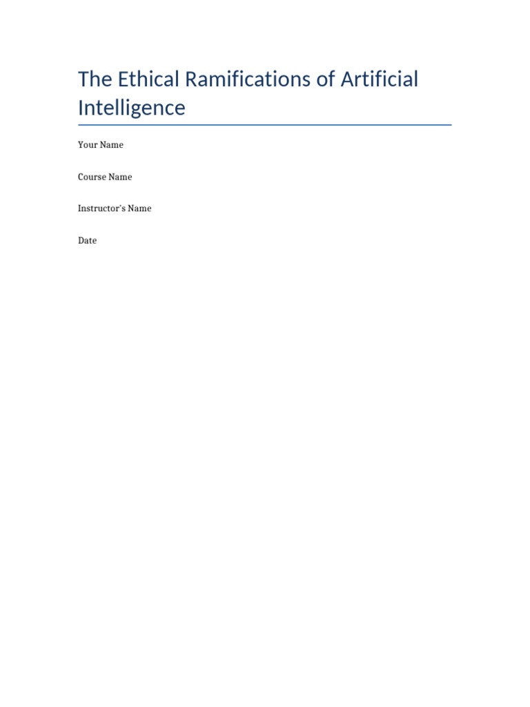 Ethical Issues in Artificial Intelligence | PDF | Artificial ...