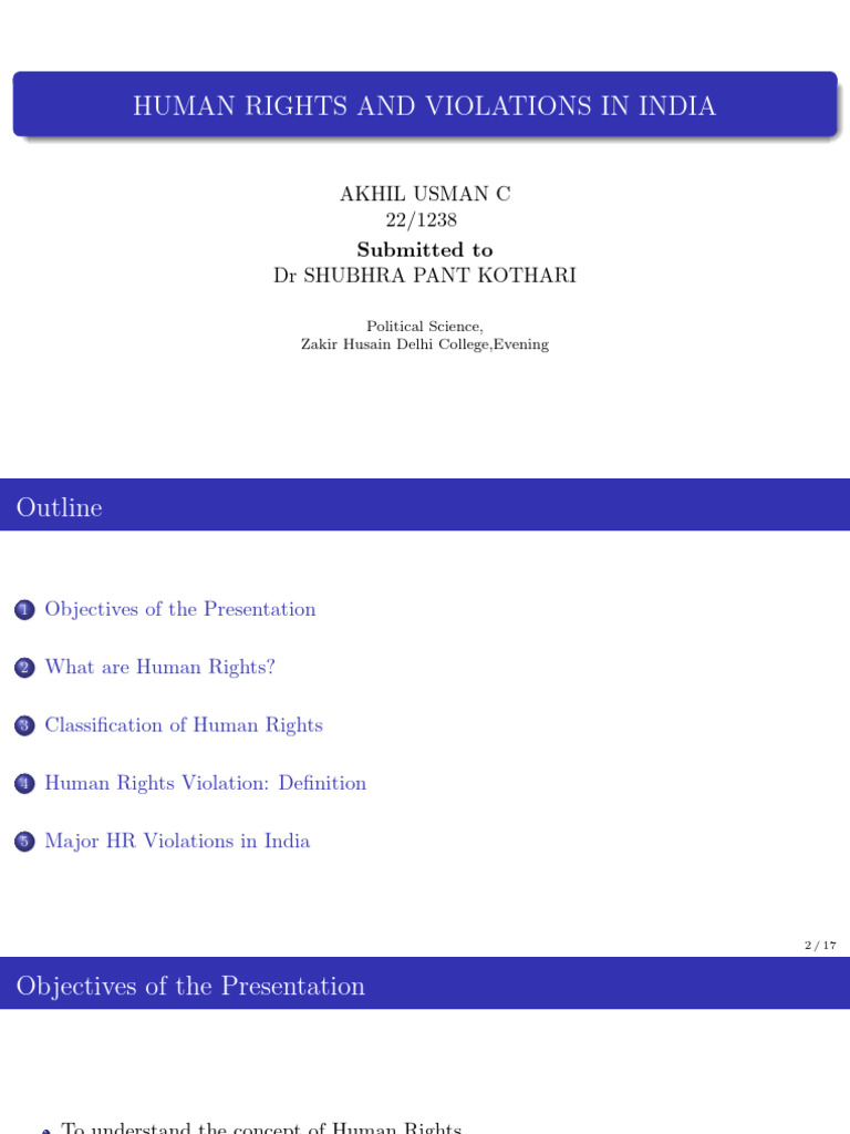 Human Rights Violations in India | PDF | Human Rights | Violence