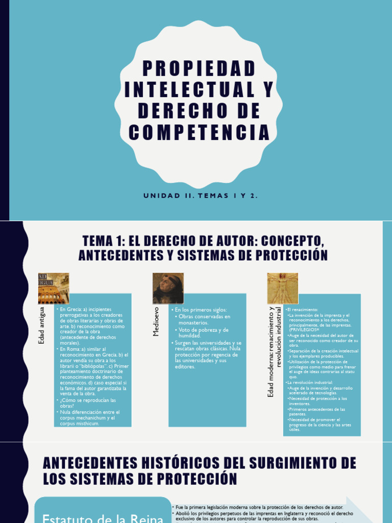 Historia y Conceptos del Derecho de Autor | PDF | Derechos de autor