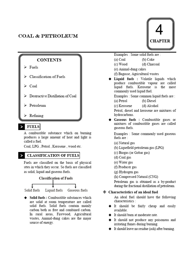 Coal and Petroleum: Types and Uses | PDF | Fuels | Petroleum