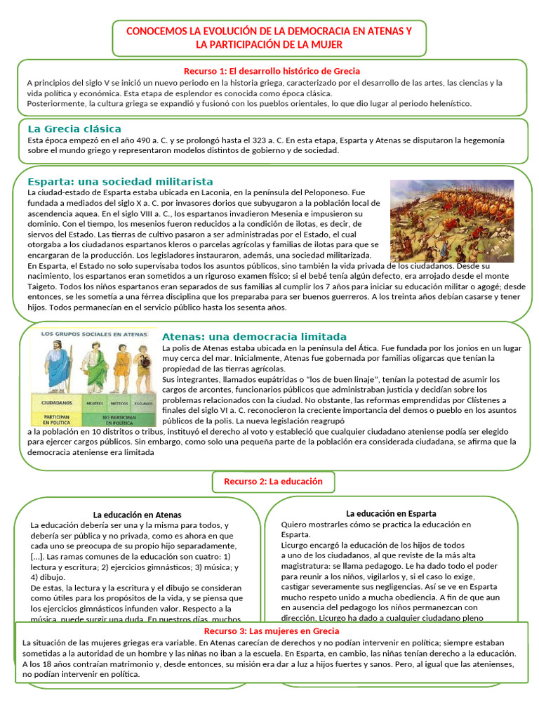 Evolución de la Democracia en Atenas | PDF | Esparta | Antigua Grecia