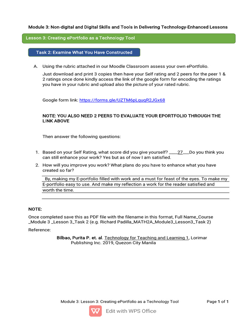Krztel Claire Ygrubay _english2a_module 3_ Lesson 3_task 2 2025 | PDF