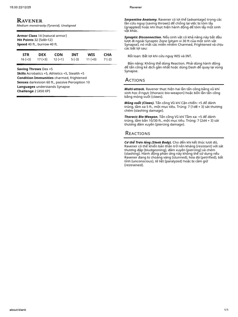 Ravener | PDF