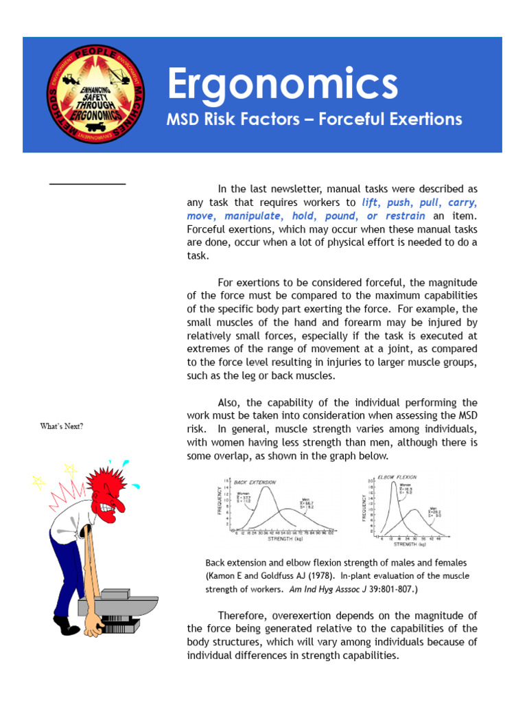 Risk Factors - Forceful Exertions Final 0811 | PDF | Force | Weight