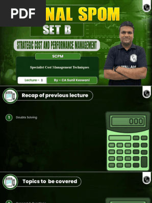 Specialist Cost Management Techniques | PDF | Cost Accounting