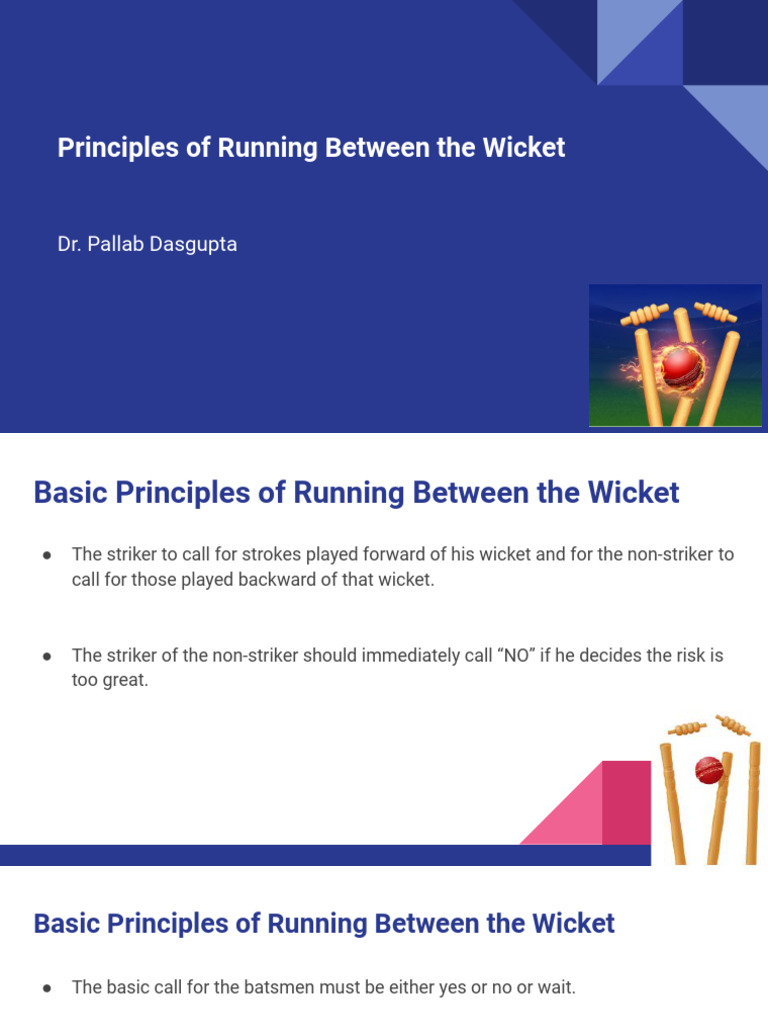 Basic Principles of Running Between the Wicket | PDF
