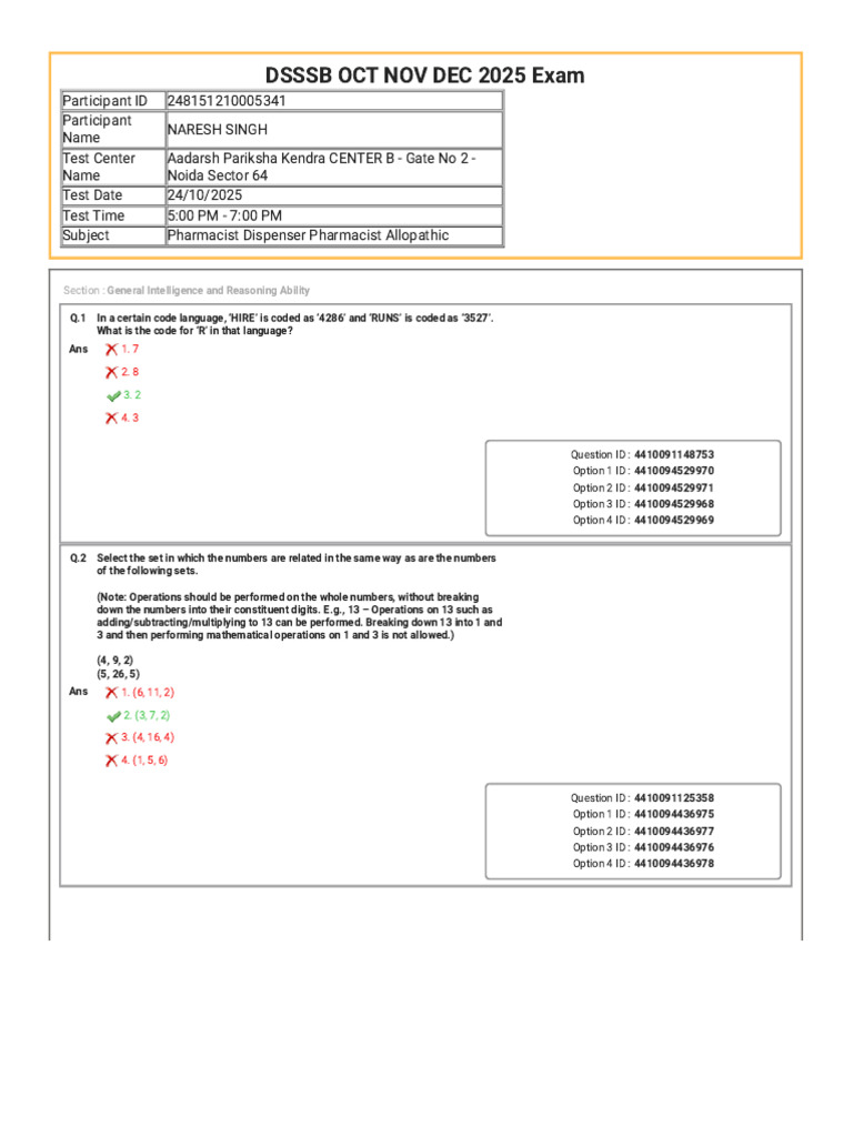 General Intelligence and Reasoning Questions | PDF