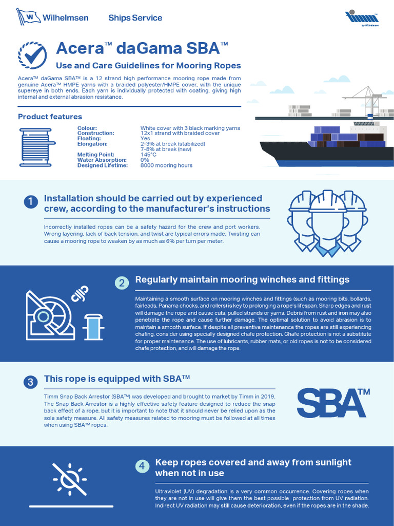 Mooring Rope Safety and Maintenance Guide | PDF | Rope | Ultraviolet
