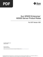 Sun SPARCEnterprise™ M3000 Server Product Notes 821-1037-11