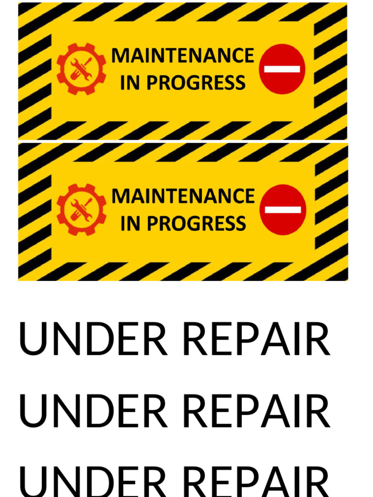 Under Maintenance | PDF