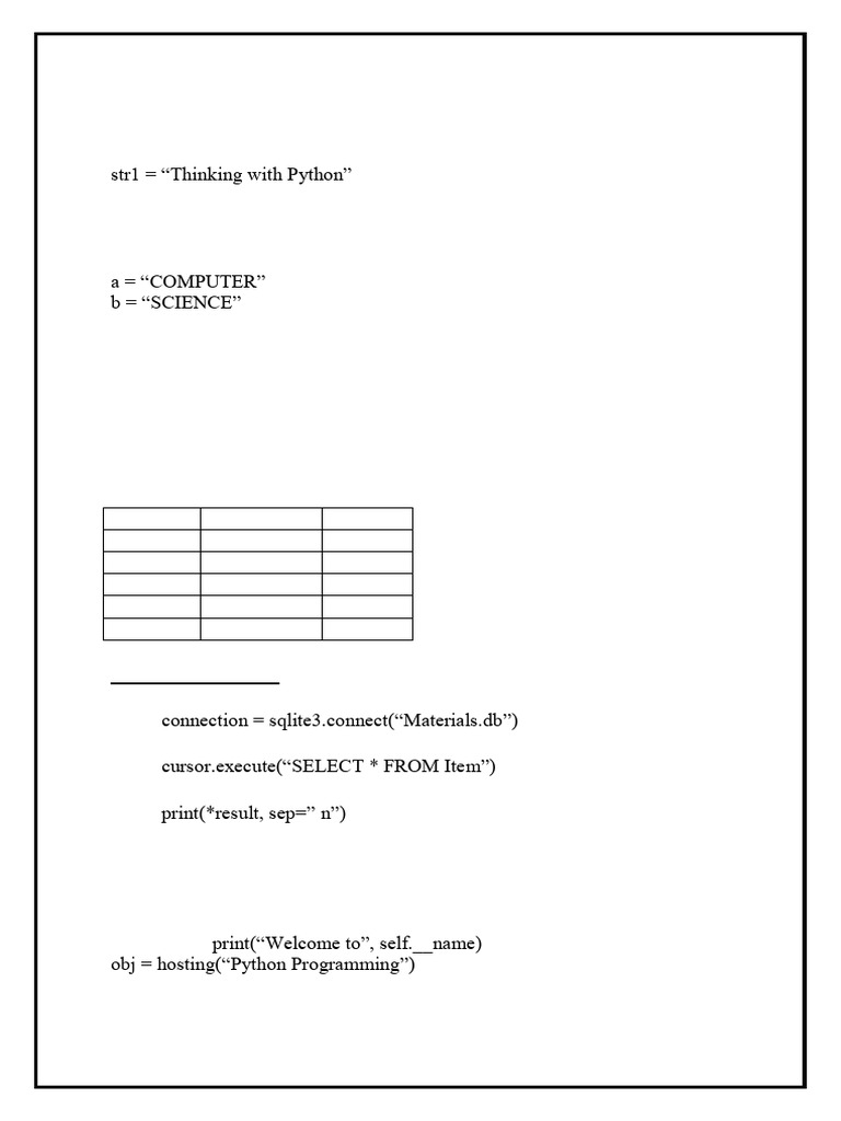 Python Programming Exercises and Outputs | PDF | Computer Programming