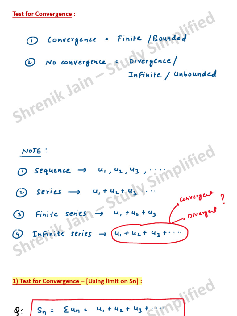 Series Convergence Tests Explained | PDF | Series (Mathematics ...