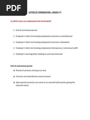6a Letter of Termination Basics