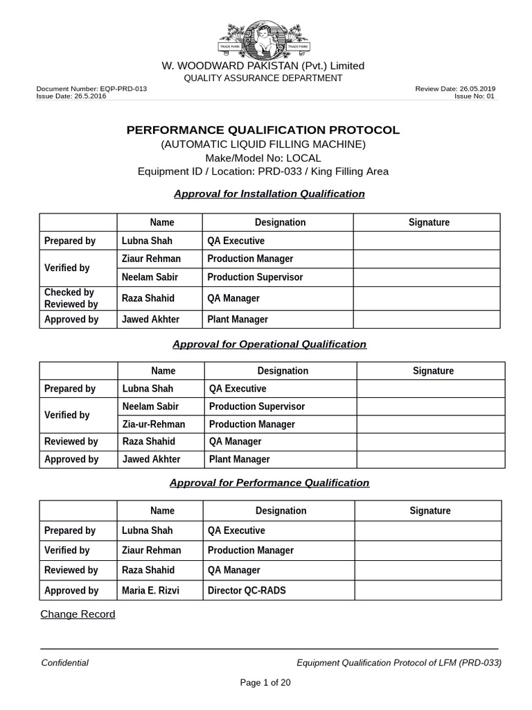 Automatic Liquid Filling Machine Protocol | PDF | Verification And ...