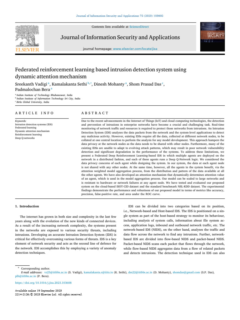 Federated Learning for Intrusion Detection | PDF | Machine Learning ...