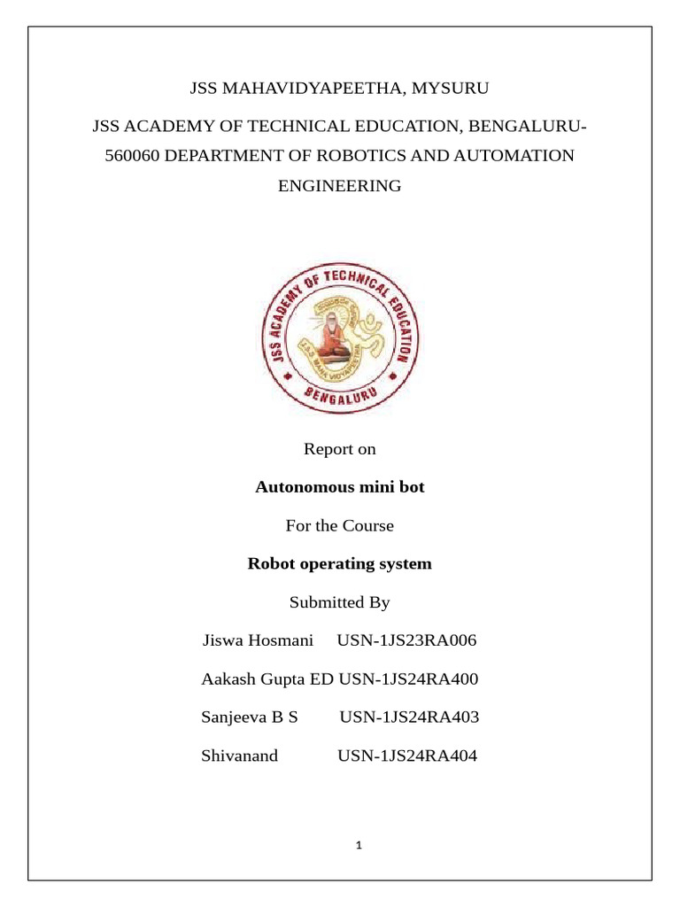 Autonomous Mini Bot Navigation Report | PDF | Lidar | Robot