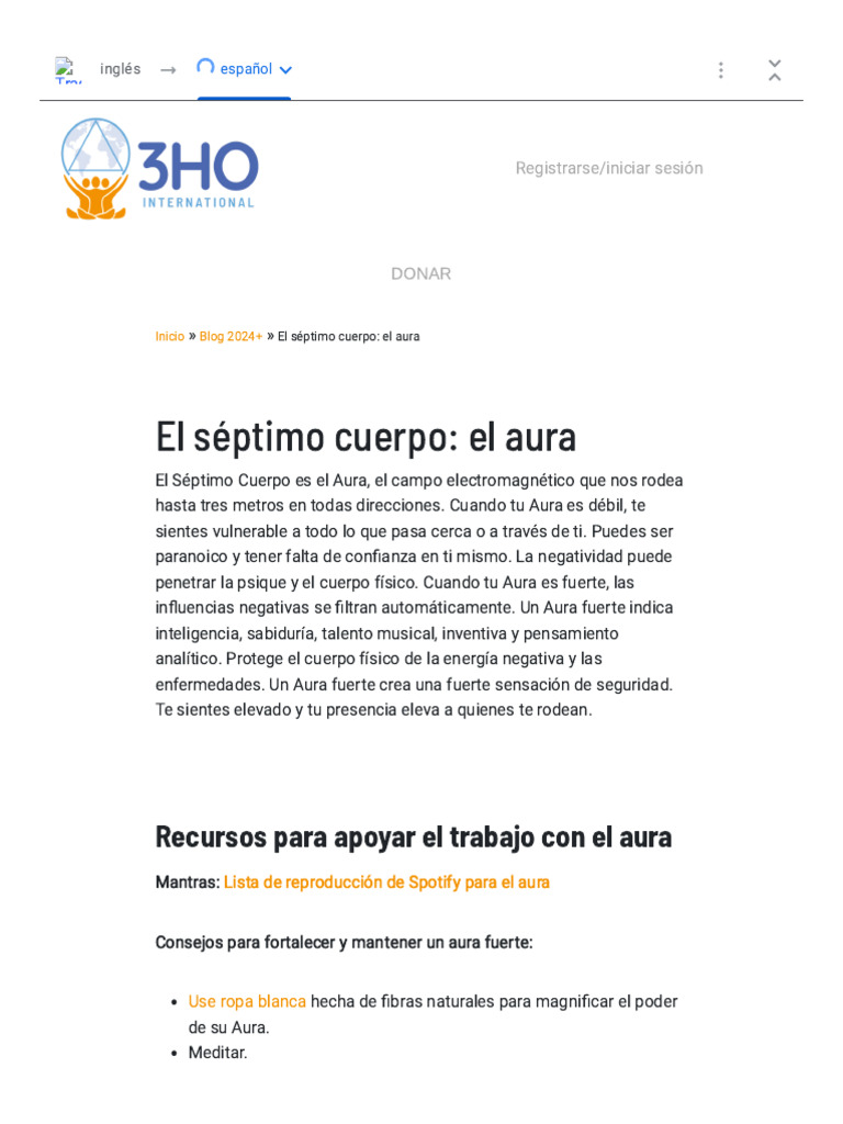El Séptimo Cuerpo - El Aura - 3HO Internacional | PDF | Aura ...