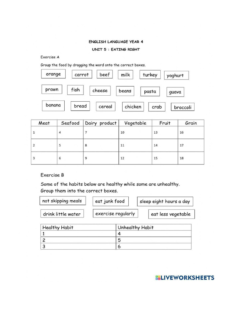 Worksheet 1270273 | PDF