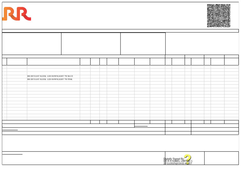 RR Kabel Limited Tax Invoice Details | PDF | Invoice | Taxation