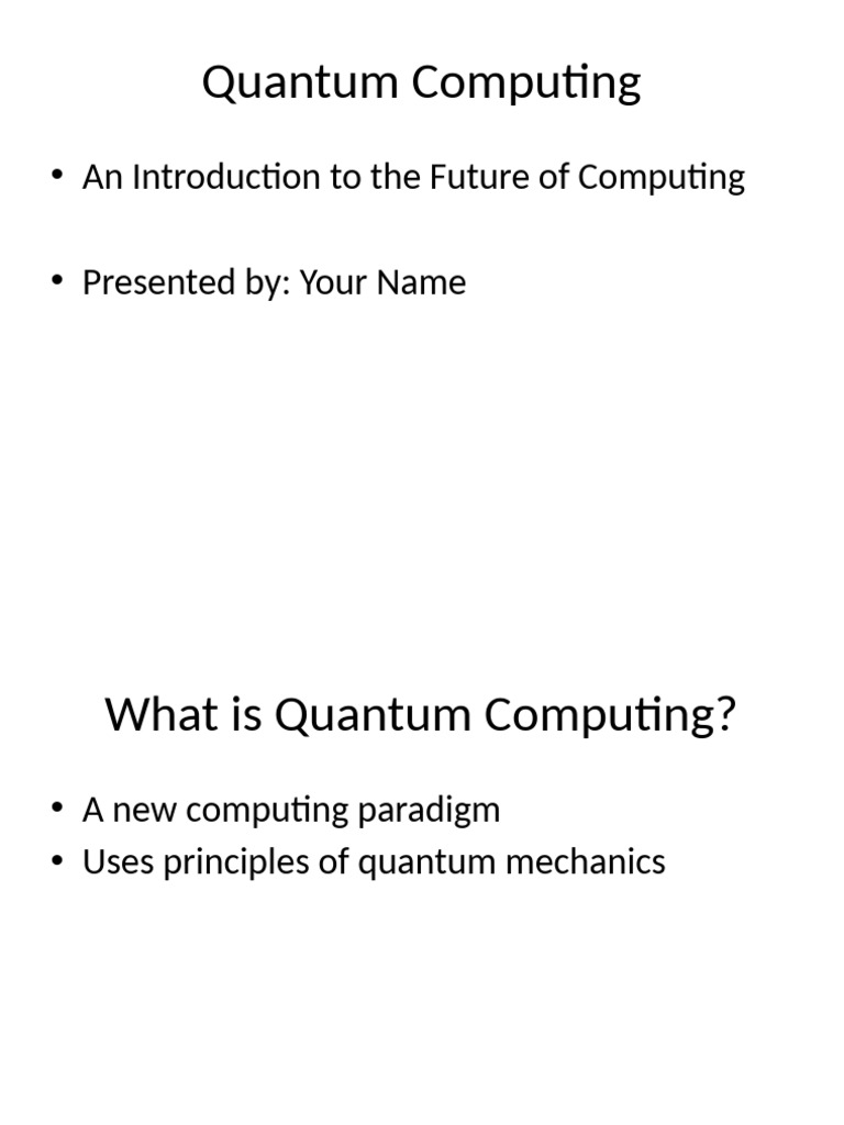 Introduction to Quantum Computing Basics | PDF