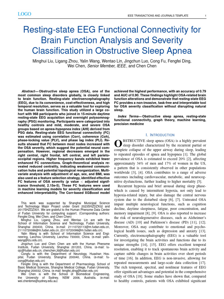 Resting-State EEG Functional Connectivity For Brain Function Analysis ...