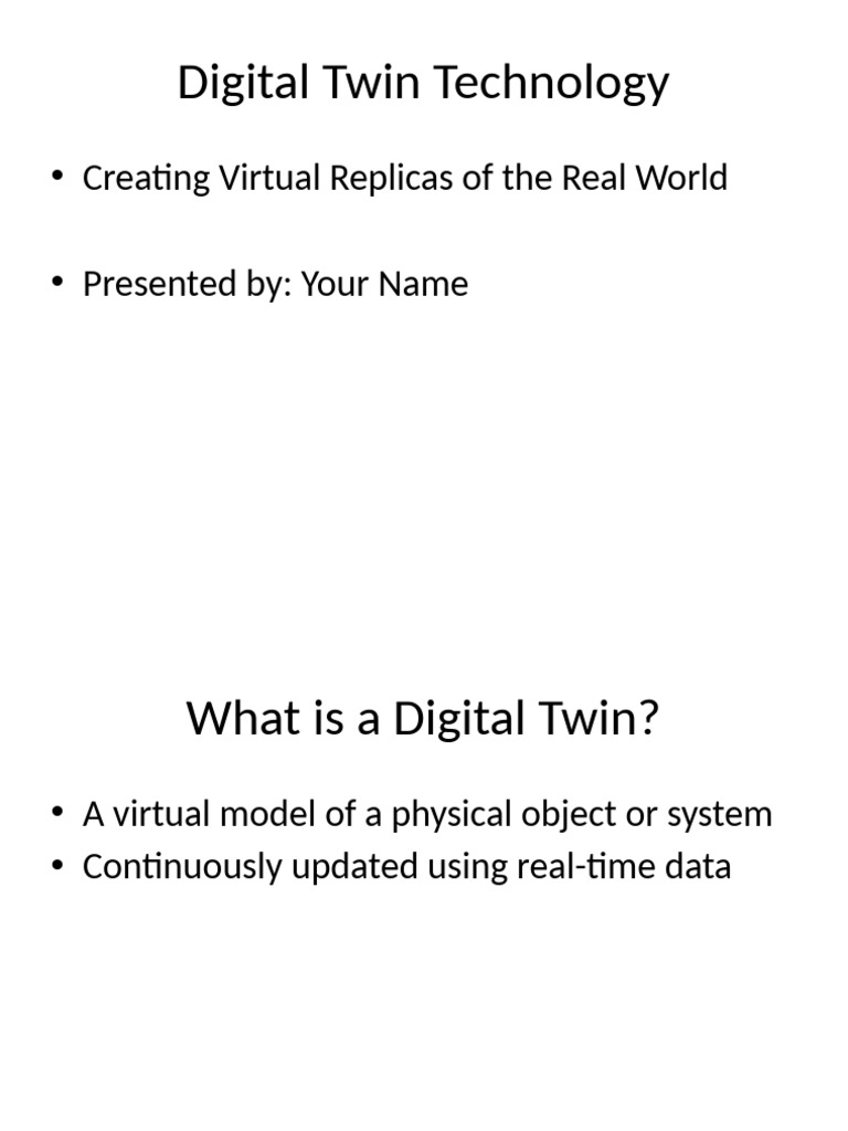 Digital Twin Technology Presentation-1 | PDF