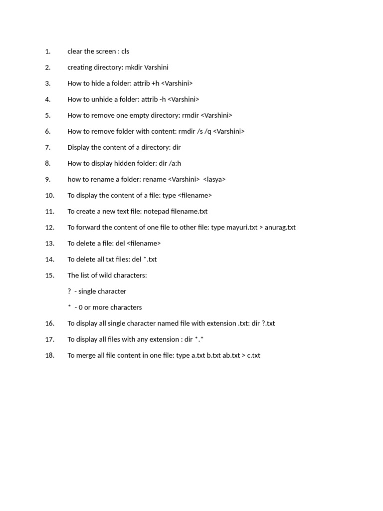 DOS Commands | PDF