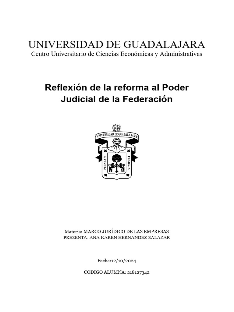 Reforma Judicial en México 2024: Impacto y Estructura | PDF ...