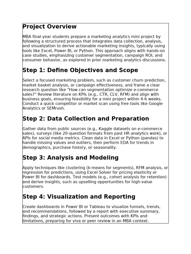 Business Analytics Mini Projects | PDF | Analytics | Marketing