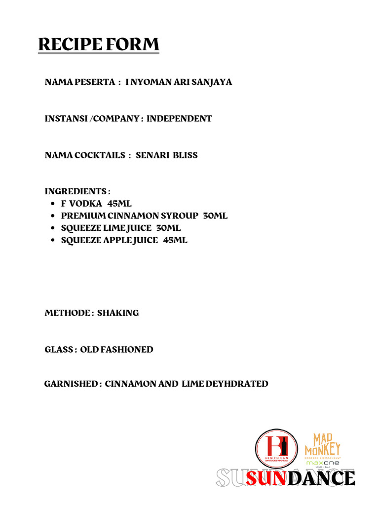 Recipe Form - 20250522 - 105023 - 0000 PDF | PDF
