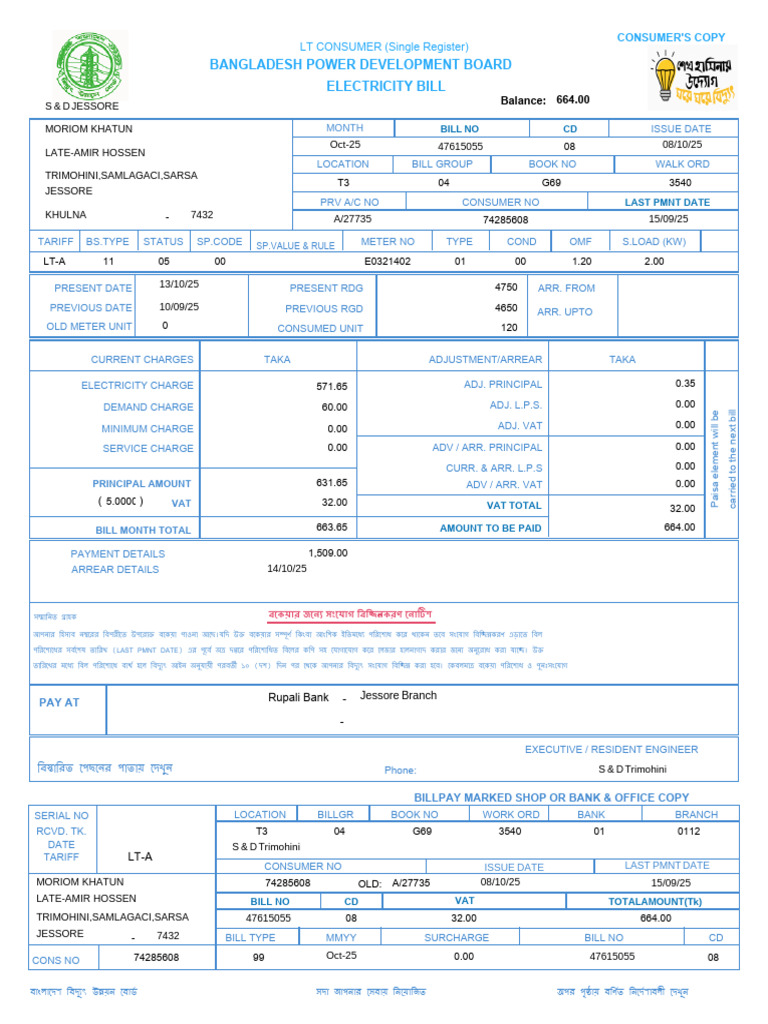 Electricity Bill | PDF