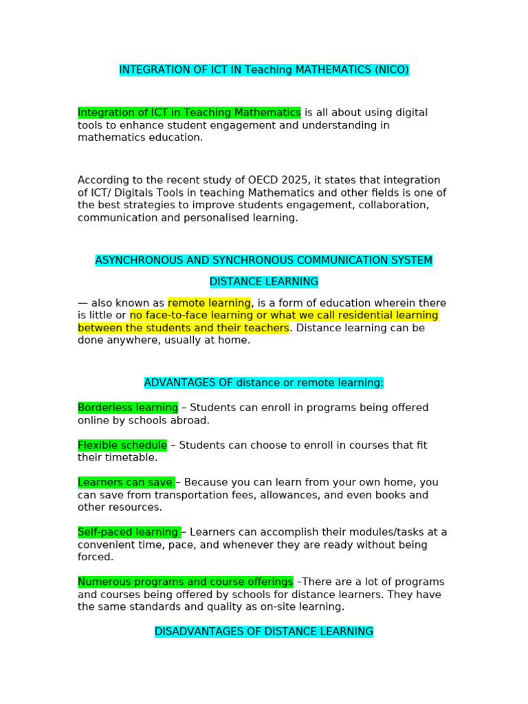 ICT Integration in Math Teaching Strategies | PDF | Constructivism ...