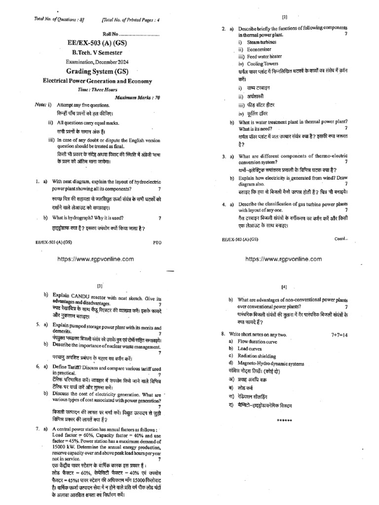 Elec Power Gen.& Eco | PDF