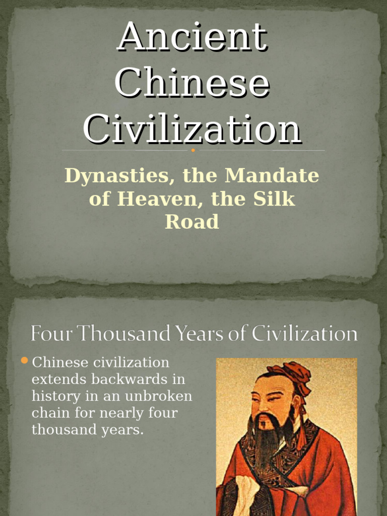 Ancient Chinese Civilization | PDF | Confucianism | Emperor Of China