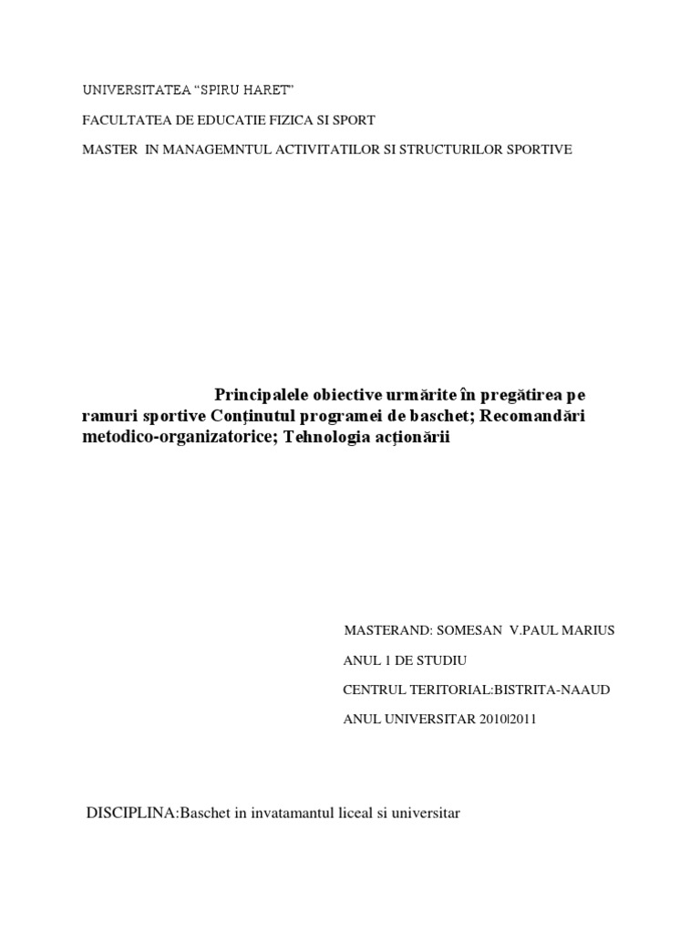 Referat Baschet