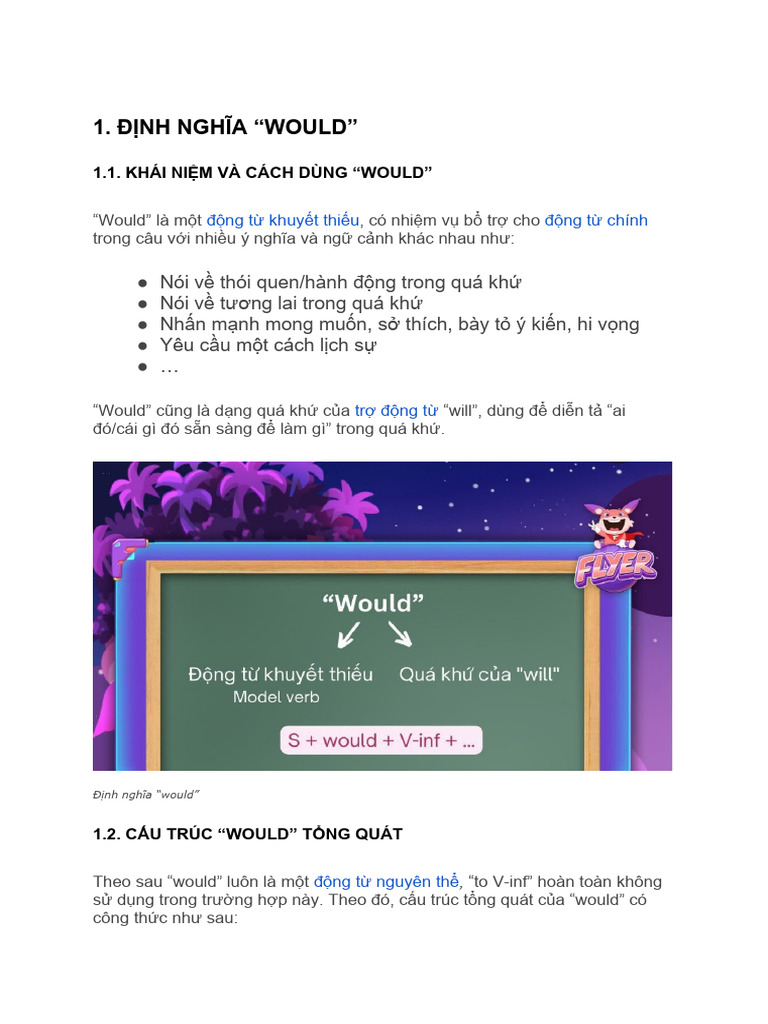 Grammar Would | PDF