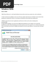 MSB Installation Guide for Windows | PDF